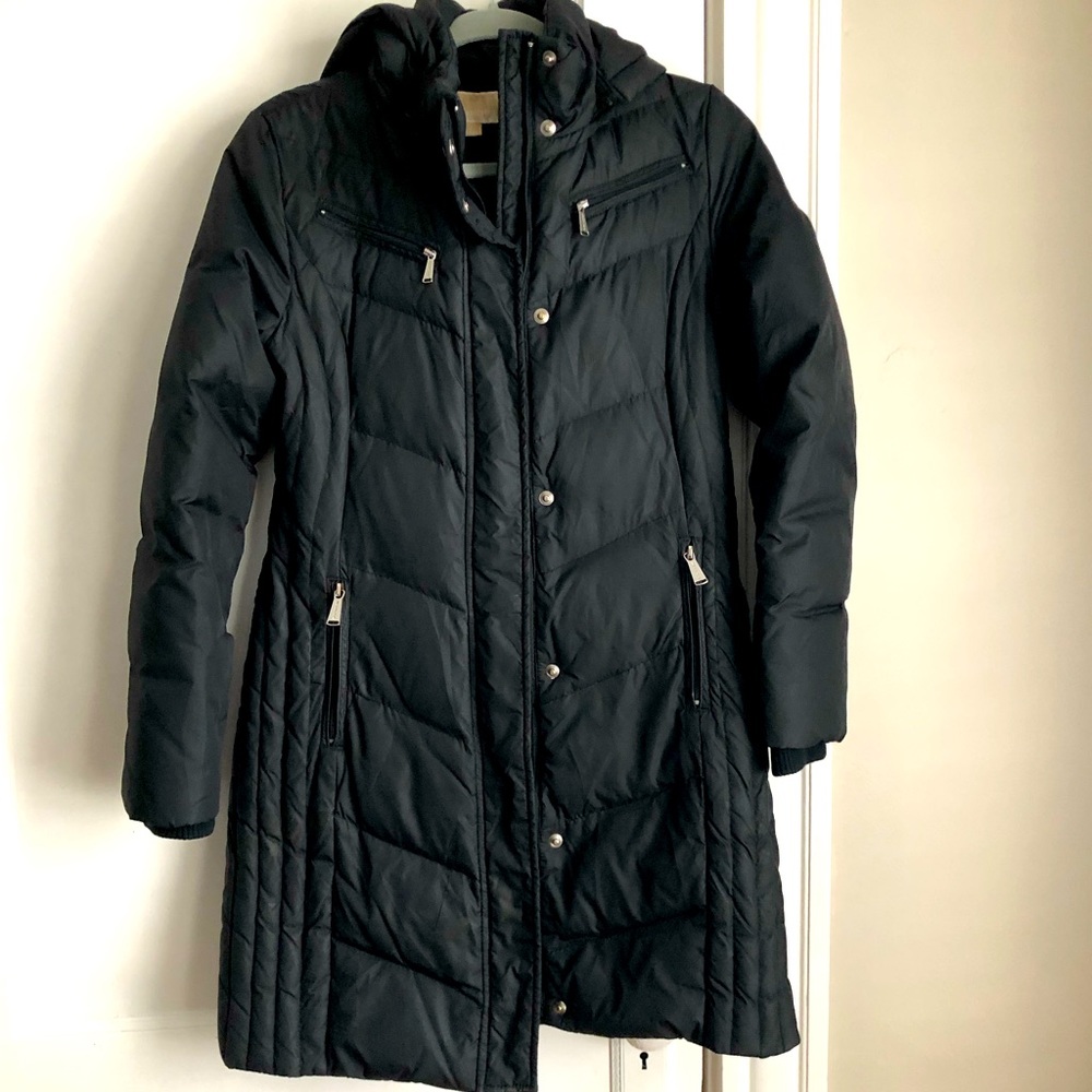 Michael Kors black long jacket XS